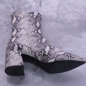 Steve Madden Snake Print Ankle Boots